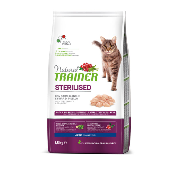 Natural Trainer Gatto Sterilised Adult con Tacchino
