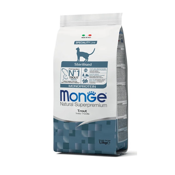 Monge Natural Superpremium Gatto Adult Monoprotein Sterilizzato Trota