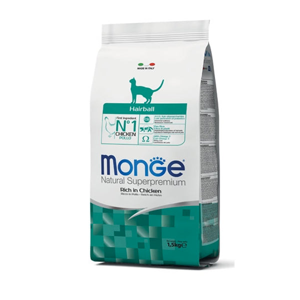 Monge Natural Superpremium Cat Hairball Ricco di Pollo
