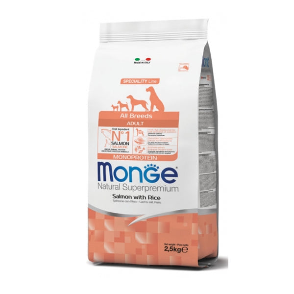 Monge Natural Superpremium Cane All Breeds Adult Salmone con Riso