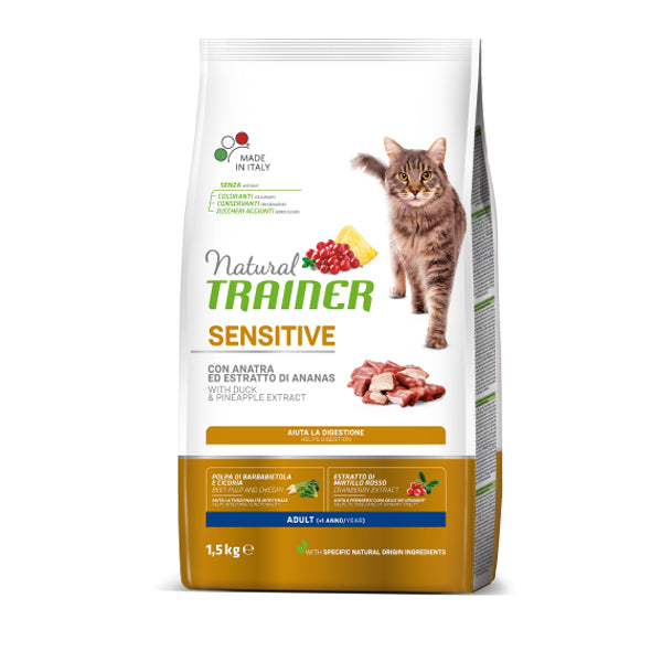 Natural Trainer gatto Sensitive Adult con anatra