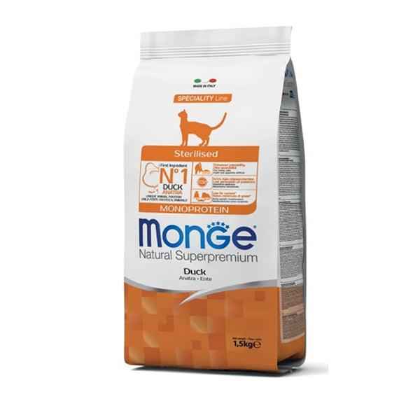 Monge Natural Superpremium Gatto Sterilised con Anatra