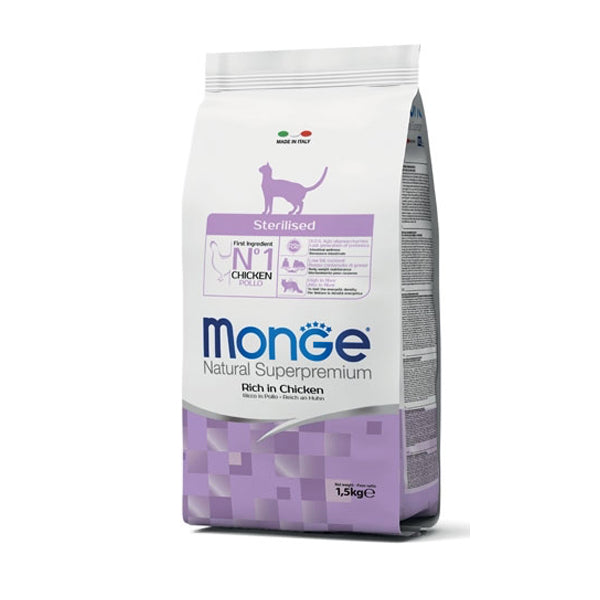 Monge Natural Superpremium gatto Sterilised Ricco di Pollo 10Kg