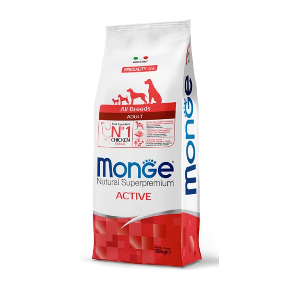 Monge Natural Superpremium Cane All Breeds Adult Active con Pollo