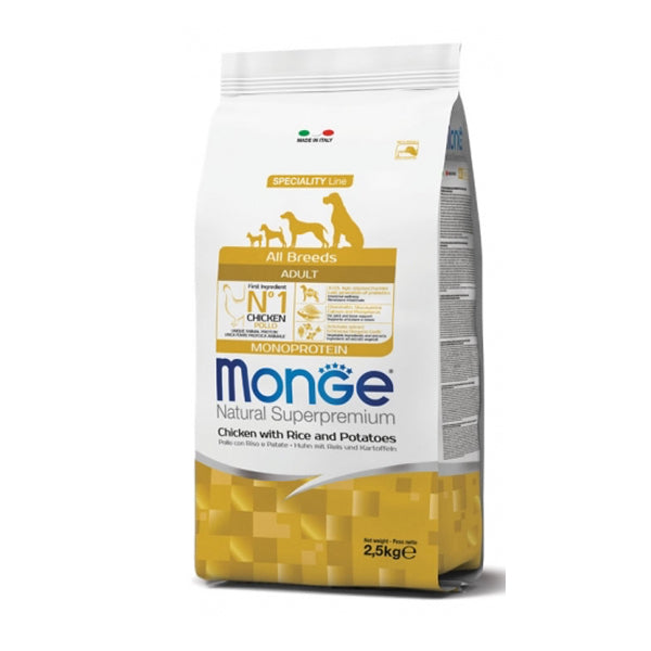 Monge Natural Superpremium Cane All Breeds Adult Pollo con Riso e Patate