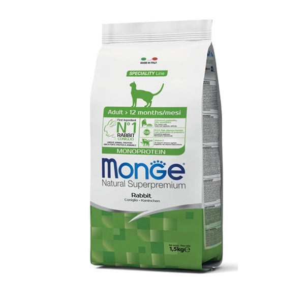 Monge Natural Superpremium gatto - Adult – Coniglio