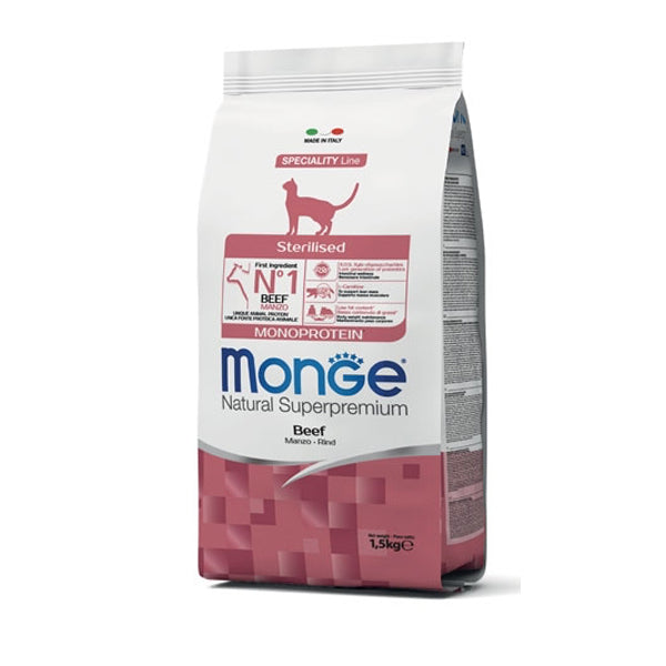 Monge Natural Superpremium gatto Sterilised Monoprotein Manzo