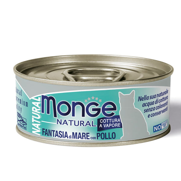Monge Natural umido gatto Fantasia di mare con Pollo 85g