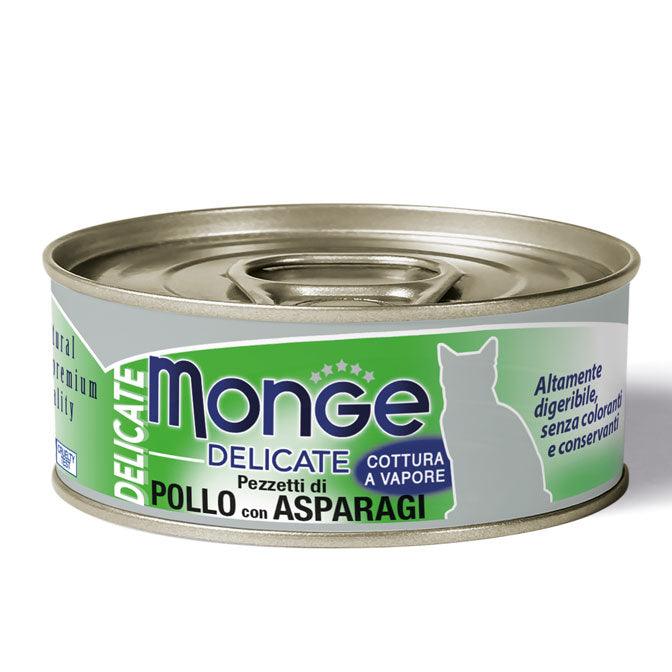 Monge Delicate umido gatto Pezzetti di pollo con Asparagi