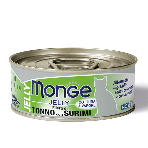 Monge Jelly umido gatto Filetti di tonno con surimi