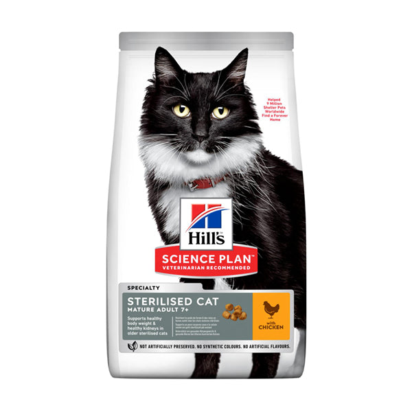 Hill's Science Plan Mature Adult 7+ Sterilised Cat Alimento per Gatti al Pollo
