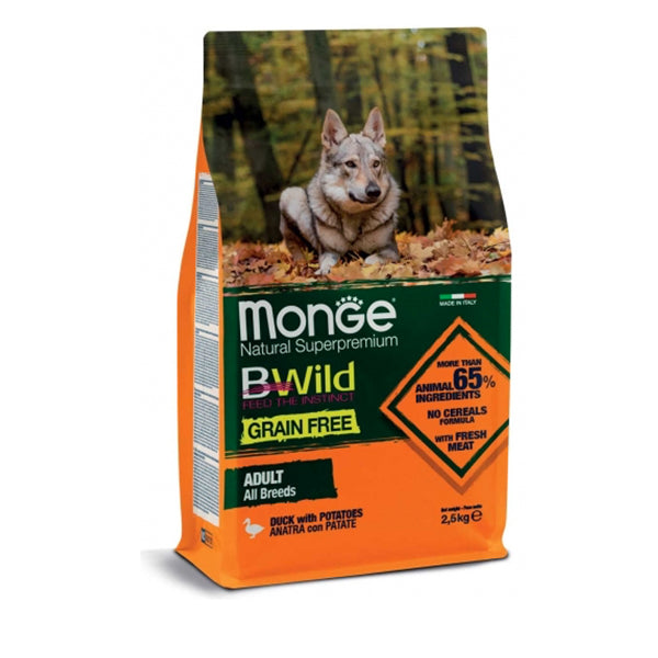 Monge BWild - Grain Free – Anatra con Patate – All Breeds Adult