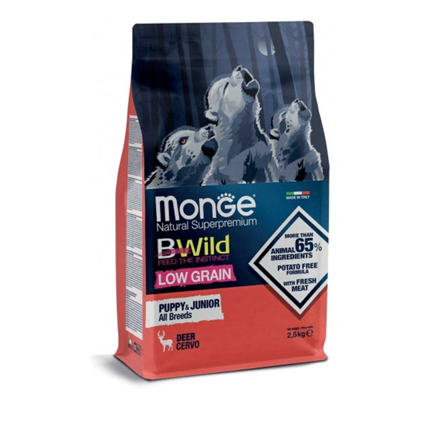 Monge Dog Bwild Low Grain Puppy Cervo Per Cani