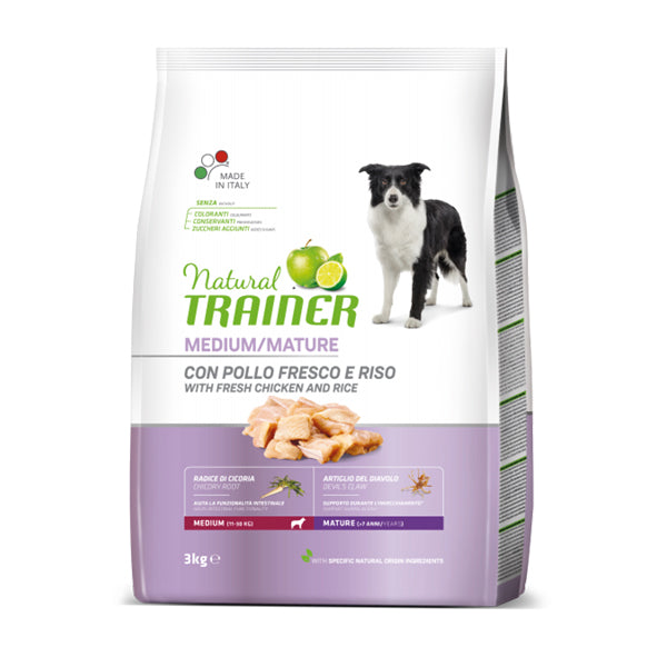 Natural Trainer Cane medium Mature con Pollo Fresco e Riso
