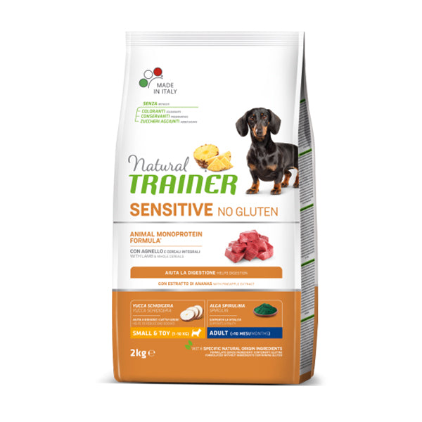 Natural Trainer Sensitive No gluten Adult Small con Agnello e Cereali Integrali
