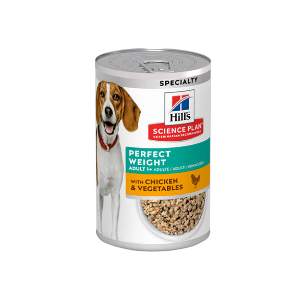 Hill's Science Plan Perfect Weight Alimento per Cani con Pollo & Verdure Lattina