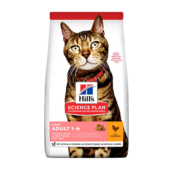 Hill's Science Plan Adult Light Alimento per Gatti al Pollo