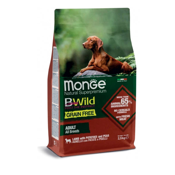 Monge BWild - Grain Free – Agnello con Patate e Piselli – All Breeds Adult