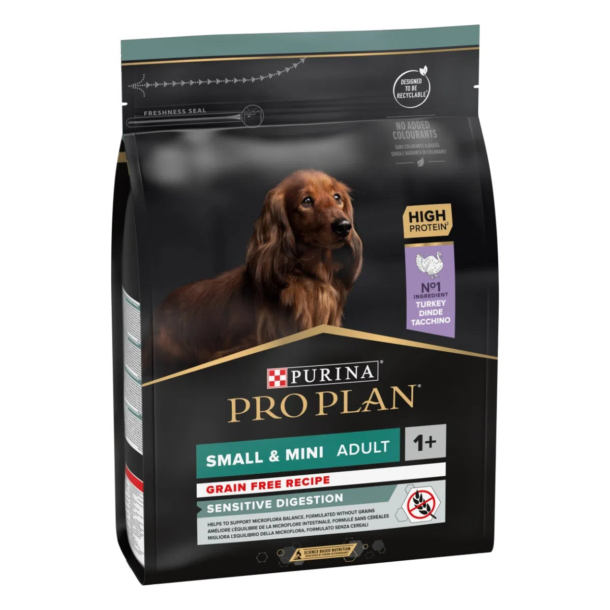 Purina Pro Plan Sensitive Digestion Small e Mini Adult Grain Free ricco in tacchino - secco cane