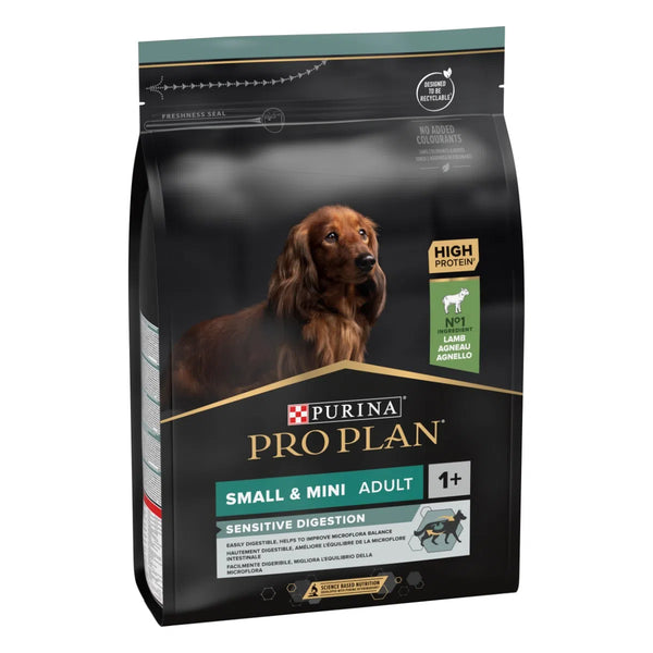 Purina Pro Plan Sensitive Digestion Small e Mini Adult ricco in agnello - secco cane