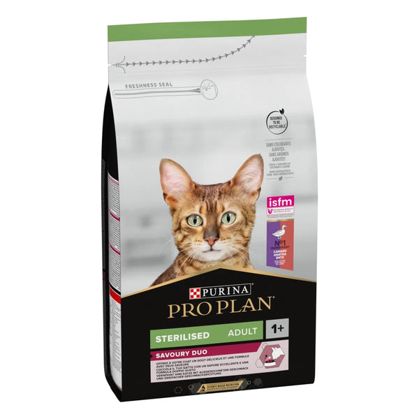 Purina Pro Plan Sterilised Adult 1+ Savoury Duo con Anatra e Fegato - secco gatto
