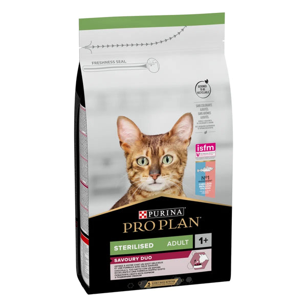 Purina Pro Plan Sterilised Adult 1+ Savoury Duo con Merluzzo e Trota - secco gatto