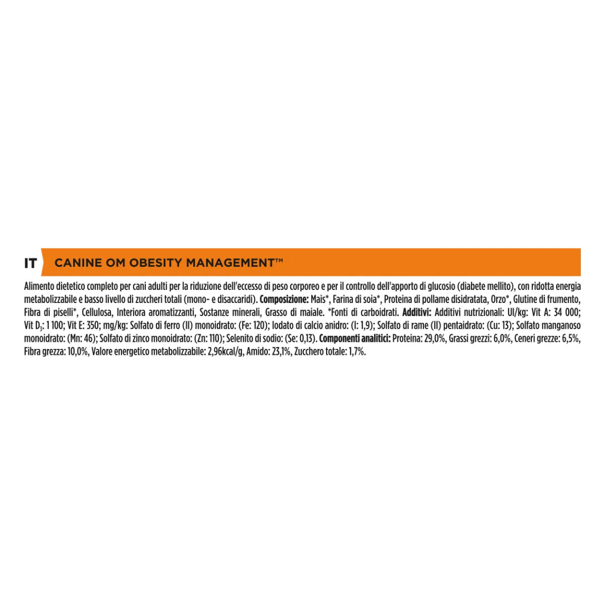 Purina Pro Plan Veterinary Diets Om Obesity Management Cane