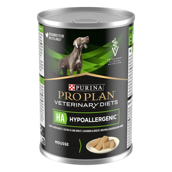 Purina Pro Plan Veterinary Diets Ha Hypoallergenic Mousse Cane - umido cane - 400gr