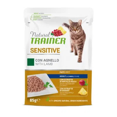 Natural Trainer Gatto Sensitive Busta 85G con Agnello - Umido