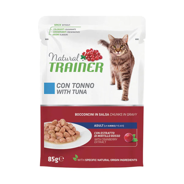 Natural Trainer Gatto Adult tocchetti di tonno in salsa 85gr